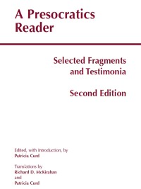 Cover image: A Presocratics Reader 2nd edition 9781603843058