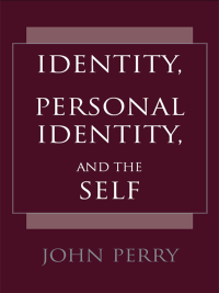 Imagen de portada: Identity, Personal Identity and the Self 9780872205208