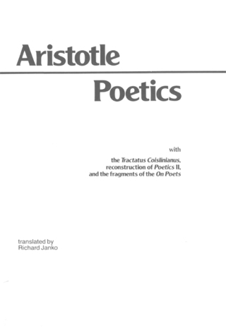 Omslagafbeelding: Poetics 9780872200333