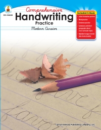 Omslagafbeelding: Comprehensive Handwriting Practice: Modern Cursive, Grades 2 - 5 9781600229626
