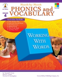 صورة الغلاف: Month-by-Month Phonics and Vocabulary, Grade 4 9781594419720