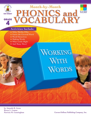 Imagen de portada: Month-by-Month Phonics and Vocabulary, Grade 4 9781594419720