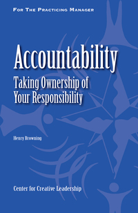 Cover image: Accountability: Taking Ownership of Your Responsibility 9781604911169