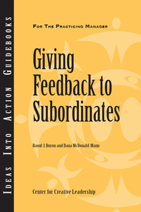 Cover image: Giving Feedback to Subordinates 9781882197392