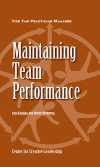 Imagen de portada: Maintaining Team Performance 9781882197774