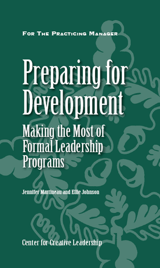 Omslagafbeelding: Preparing for Development: Making the Most of Formal Leadership Programs 9781882197620