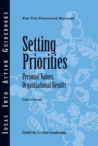 Cover image: Setting Priorities: Personal Values, Organizational Results 9781882197989