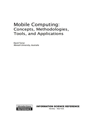Cover image: Mobile Computing 9781605660547