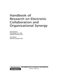 Cover image: Handbook of Research on Electronic Collaboration and Organizational Synergy 9781605661063