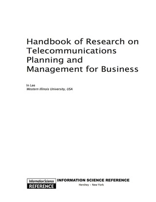 Cover image: Handbook of Research on Telecommunications Planning and Management for Business 9781605661940