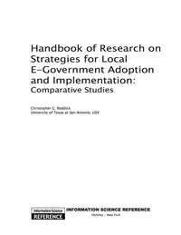 Cover image: Handbook of Research on Strategies for Local E-Government Adoption and Implementation 9781605662824
