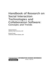 Cover image: Handbook of Research on Social Interaction Technologies and Collaboration Software 9781605663685
