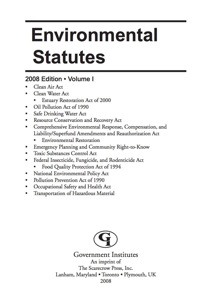 Cover image: Environmental Statutes 127th edition 9780865871953