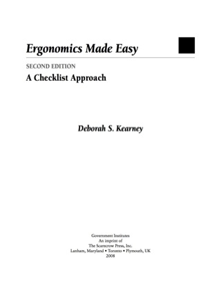 Cover image: Ergonomics Made Easy 2nd edition 9780865871946