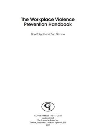 Cover image: The Workplace Violence Prevention Handbook 9781605906461