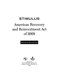Immagine di copertina: Stimulus: American Recovery and Reinvestment Act of 2009 9781605906621