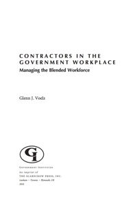 Imagen de portada: Contractors in the Government Workplace 9781605906980