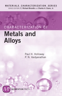 Omslagafbeelding: Characterization of Metals and Alloys 9781606500477