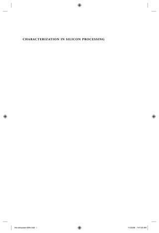 Omslagafbeelding: Characterization in Silicon Processing 9781606501092