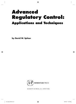 Cover image: Advanced Regulatory Control 9781606501245