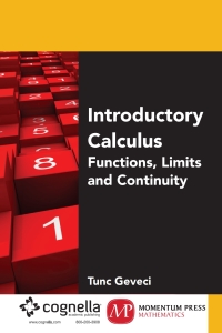 Imagen de portada: Introductory Calculus I: Functions, Limits, and Continuity