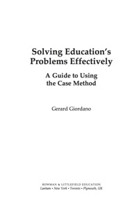 Cover image: Solving Education's Problems Effectively 9781578869985