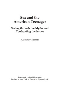 Imagen de portada: Sex and the American Teenager 9781607090168