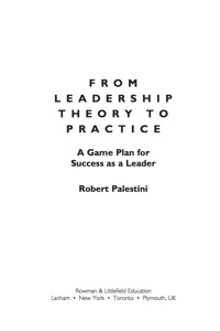 صورة الغلاف: From Leadership Theory to Practice 9781607090236