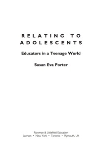 Cover image: Relating to Adolescents 9781607090595
