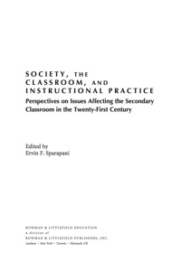 Cover image: Society, the Classroom, and Instructional Practice 9781607090892