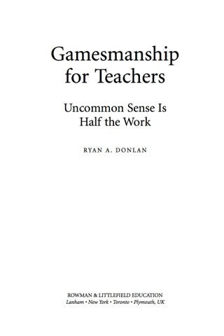 Cover image: Gamesmanship for Teachers 9781607091035