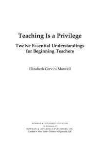 Titelbild: Teaching Is a Privilege 9781607091103
