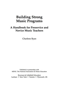 صورة الغلاف: Building Strong Music Programs 9781607091226