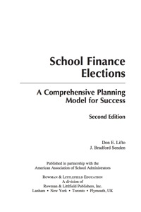 Imagen de portada: School Finance Elections 2nd edition 9781607091486