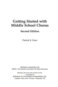 Titelbild: Getting Started with Middle School Chorus 2nd edition 9781607091639