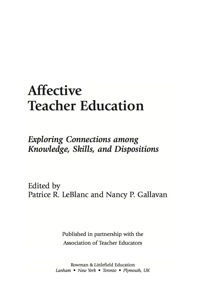 Cover image: Affective Teacher Education 9781607092278