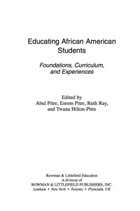 Imagen de portada: Educating African American Students 9781607092322