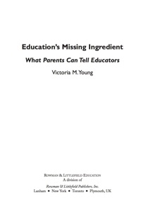 表紙画像: Education's Missing Ingredient 9781607093466
