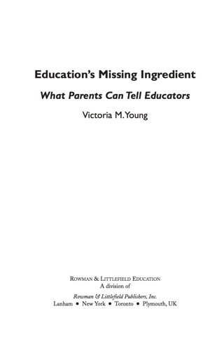 Imagen de portada: Education's Missing Ingredient 9781607093466