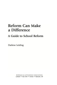 Imagen de portada: Reform Can Make a Difference 9781607094074