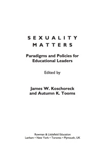Cover image: Sexuality Matters 9781607094166