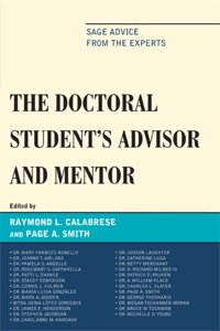 Cover image: The Doctoral StudentOs Advisor and Mentor 9781607094494