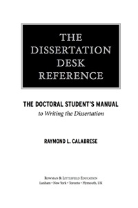 Cover image: The Dissertation Desk Reference 9781607094746