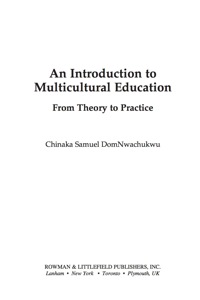 Imagen de portada: An Introduction to Multicultural Education 9781607096832