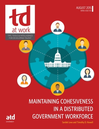 Cover image: Maintaining Cohesiveness in a Distributed Government Workforce 9781607283126