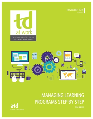 表紙画像: Managing Learning Programs Step by Step 9781607283188