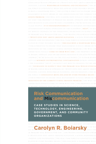 Cover image: Risk Communication and Miscommunication 9781607324669