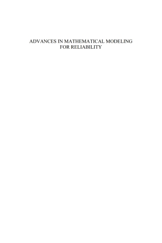 Cover image: Advances in Mathematical Modeling for Reliability 1st edition 9781586038656