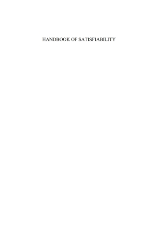 Cover image: Handbook of Satisfiability 1st edition 9781586039295