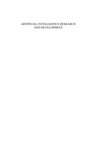 Cover image: Artificial Intelligence Research and Development 1st edition 9781607508410